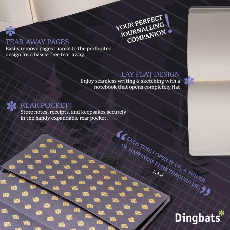 Dingbats* Notebooks Dingbats A5 Wildlife Notebook Journal Hardcover, Cream 100gsm Ink-Proof Paper, 6.1 x 8.5 inches, 192 pages (Black Duck, Dotted). - Image 5